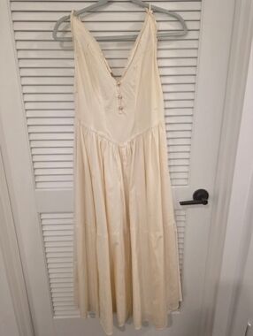 Free People CREAM Primrose Midi Dress